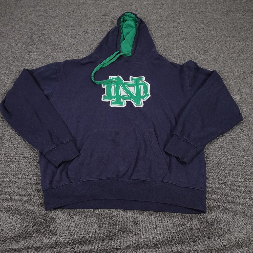 Notre Dame Fighting Irish Sweatshirt Mens XL Blue NCAA Stadium Athletics Hoodie